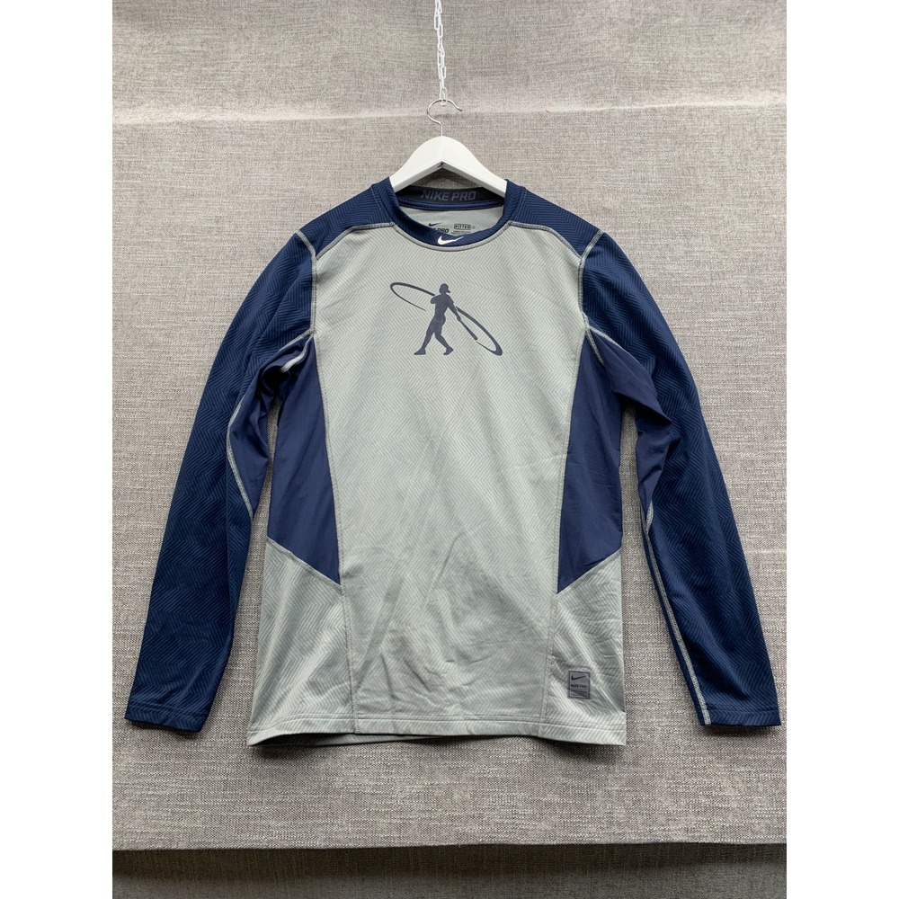 Nike Pro Dri Fit Combat Ken Griffey Jr. Swingman Shirt Mens Large Gray Blue